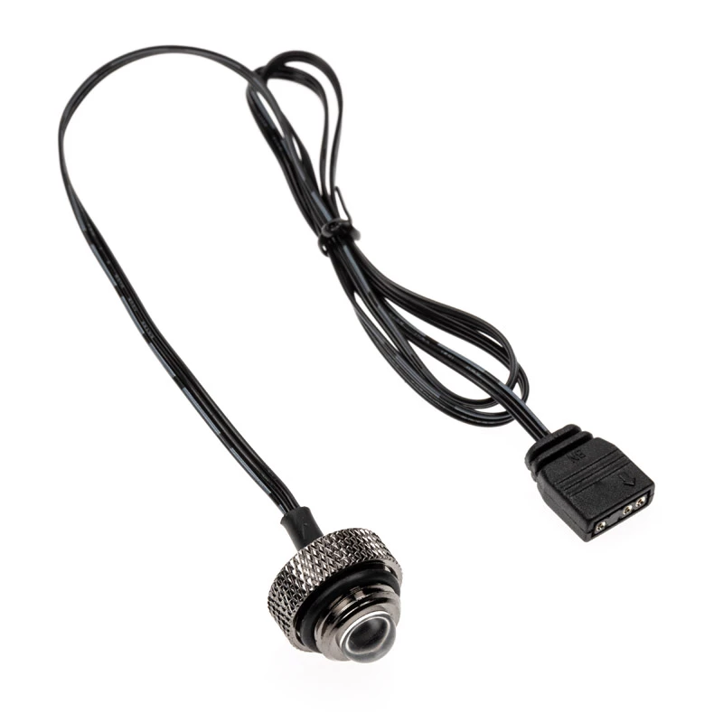 XSPC ARGB LED-pistik G1/4 5V 3-pin, must/kroom