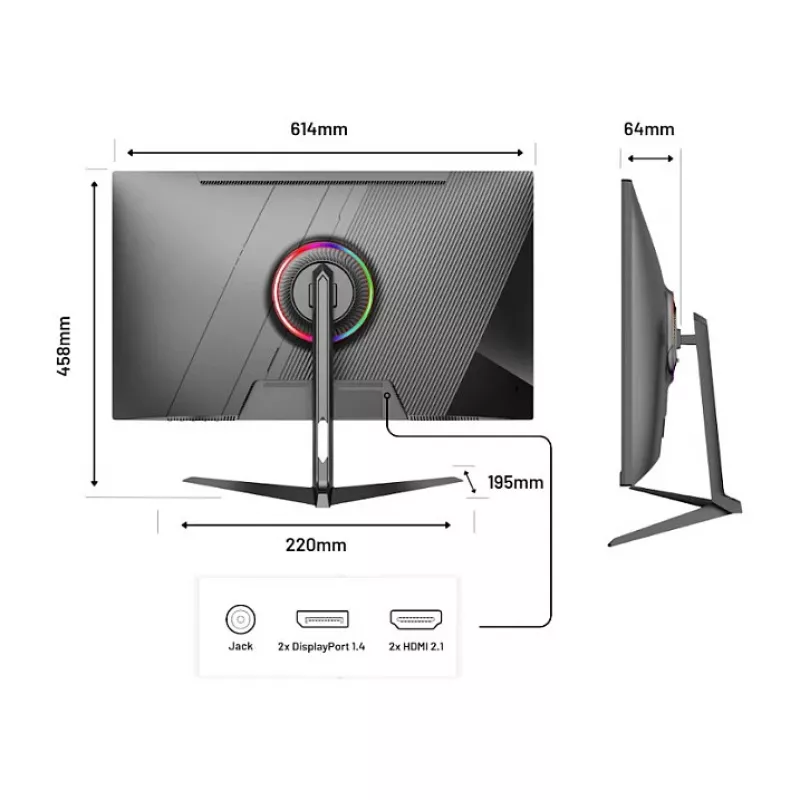 JAPANNEXT JN-I270UHD16FHD32 arvutimonitor 68,6 cm (27 tolli) 3840 x 2160 pikslit 4K Ultra HD LED Must