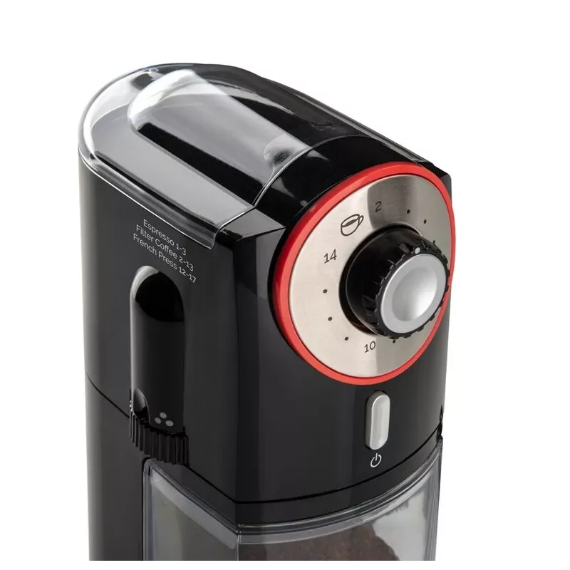 Kohviveski ETA Perfetto ETA006890000 — 100 W mootor, 200 g oasüsteem, kuni 14 tassi, kaane ohutuslüliti, must