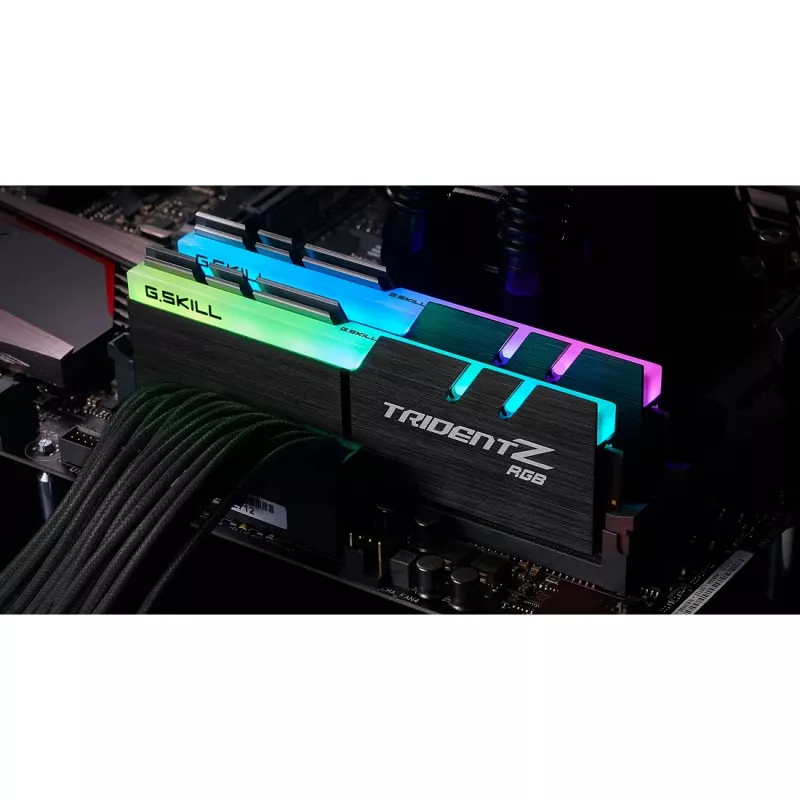 DIMM 32 GB DDR4-3600 (2x 16 GB) Dual-Kit, Arbeitsspeicher schwarz, F4-3600C16D-32GTZRC, Trident Z RGB, INTEL XMP