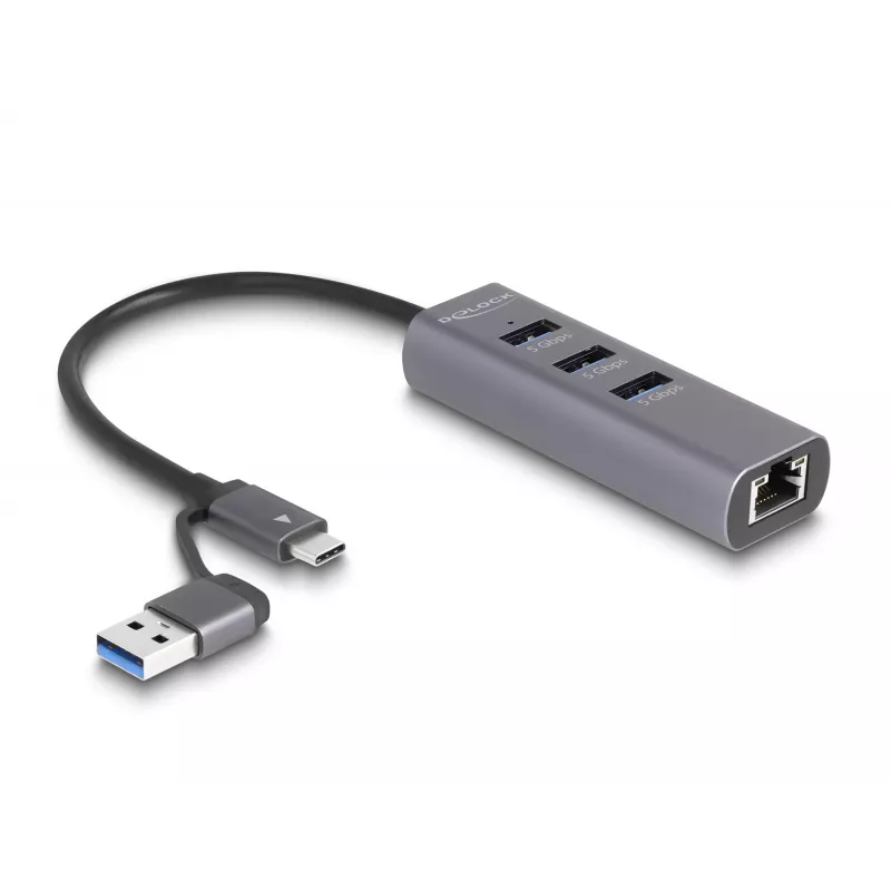 DeLOCK 64282 sülearvuti dokkimisjaam ja pordireplikaator Juhtmega USB 3.2 Gen 1 (3.1 Gen 1) Type-C Hall (64282)