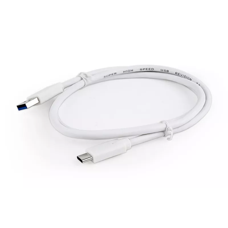 USB-andmekaabel Gembird USB A – USB C, 1 m, USB 3.2 Gen 1, valge
