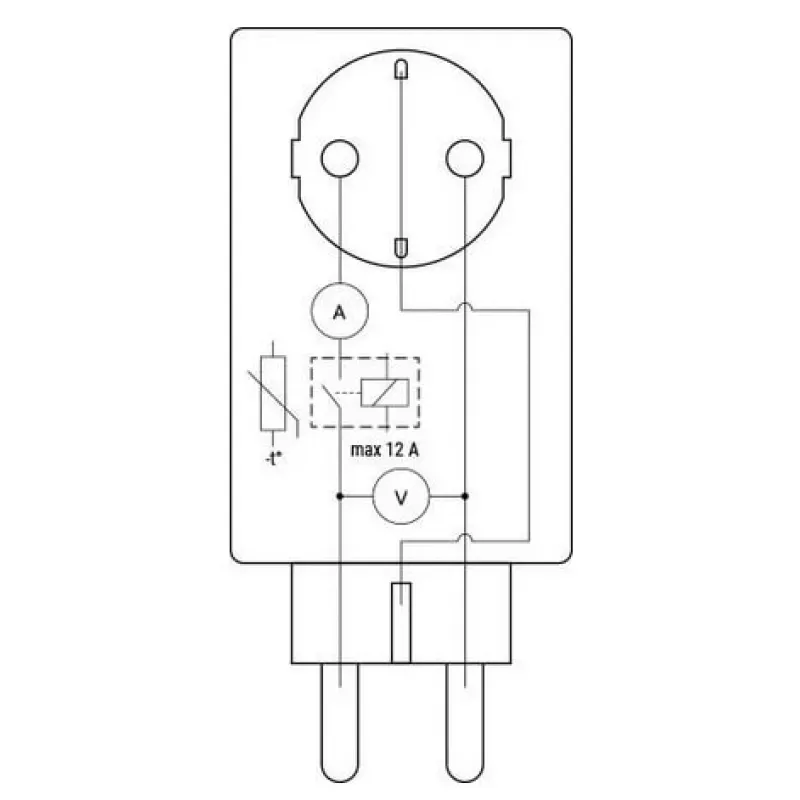 Nutipistik Shelly Wave Plug S Z-Wave 800 — nutipistikupesa, Z-Wave 800, 230 V, 12 A, võimsuse ja energia mõõtmine