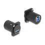 DeLOCK D-tüüpi moodul USB 5 Gbps A-tüüpi emane B-tüüpi emasele must
