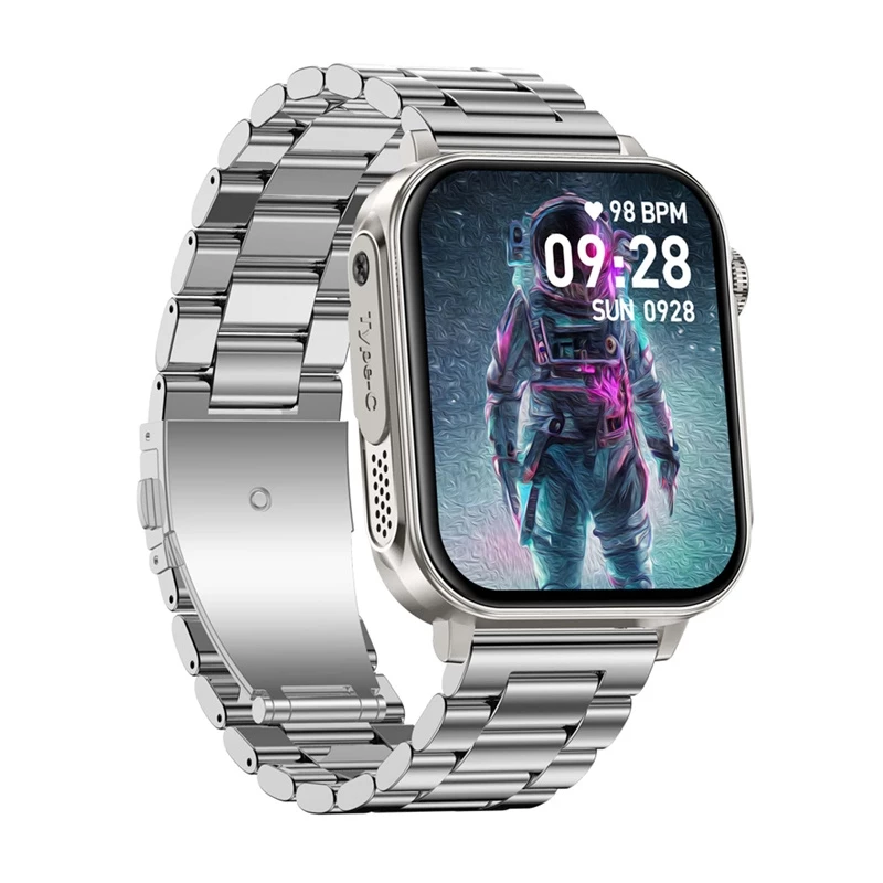 Nutikell Colmi P80 Steel Silver Bluetoothi ja pulsikellaga