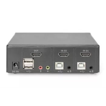KVM-lüliti Digitus 2-pordine üksikkuvar 4K HDMI