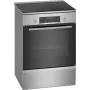 Bosch pliit HLS79Y351U Series 6, pliidiplaadi tüüp: induktsioon, ahju tüüp: elektriline, roostevaba teras, laius 60 cm, grillimine, LCD, 63 L, sügavus 60 cm