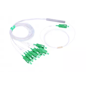 Kaablijagaja Extralink Splitter 1:8 PLC SC/APC 900um 1.5m roheline valge