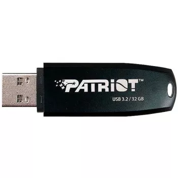 USB-mälupulk PATRIOT 32 GB USB Type-A 3.2 Gen 1 Must, 80 MB/s, taskuvõtmehoidja