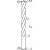 Brad Point puuriterad Bosch 4 mm läbimõõt 75 mm pikkus