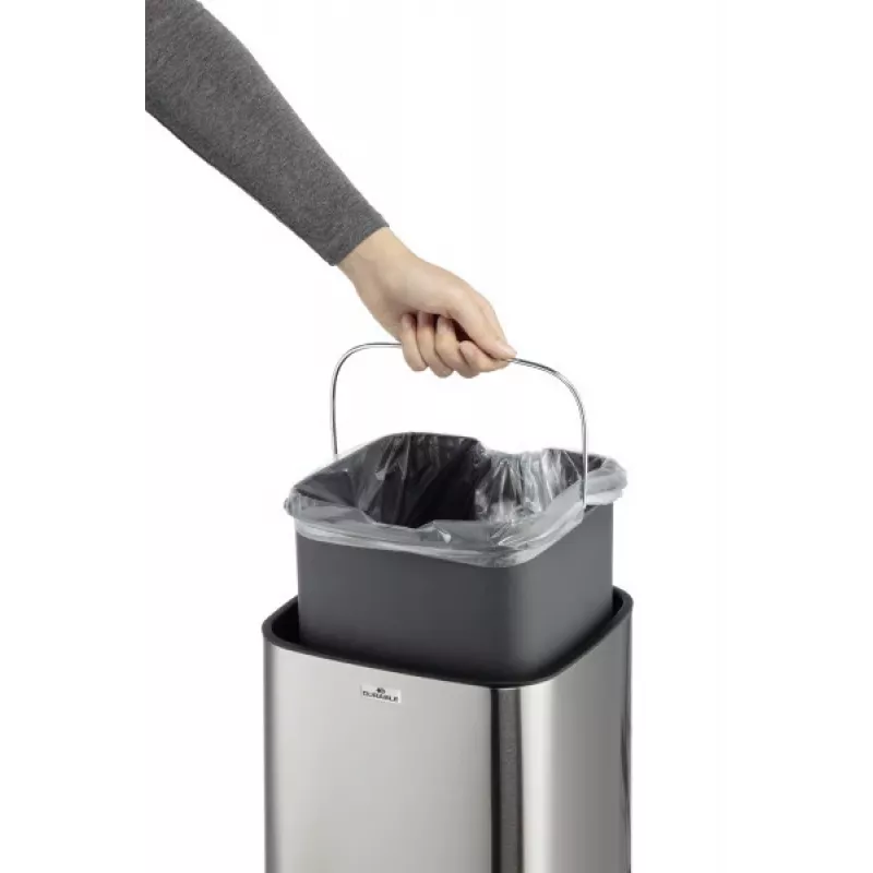 Durable TOUCH 12L ristkülikukujuline roostevaba teras hõbedane must