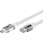 Võrgukaabel Goobay 74180 USB C RJ-45 Cat6 10 m valge