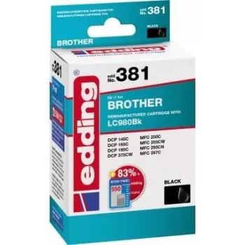 EDDING printer cartridge EDD-381 14 ml for Brother LC980 Must REMAN