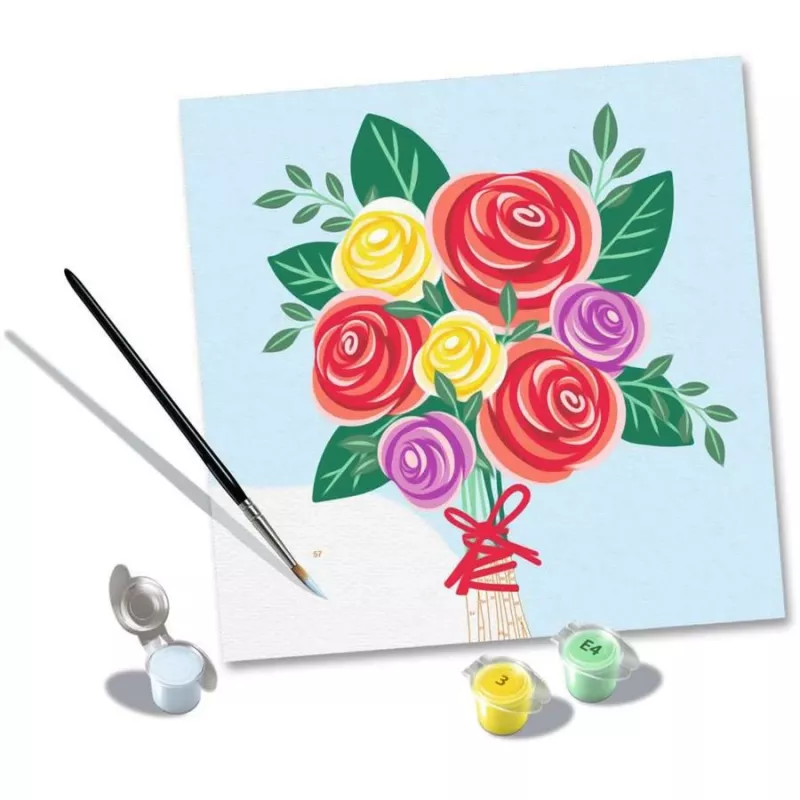 Ravensburger maalimiskomplekt CreArt – Roosikimp, numbrite järgi maalimise komplekt (mudel 25520)