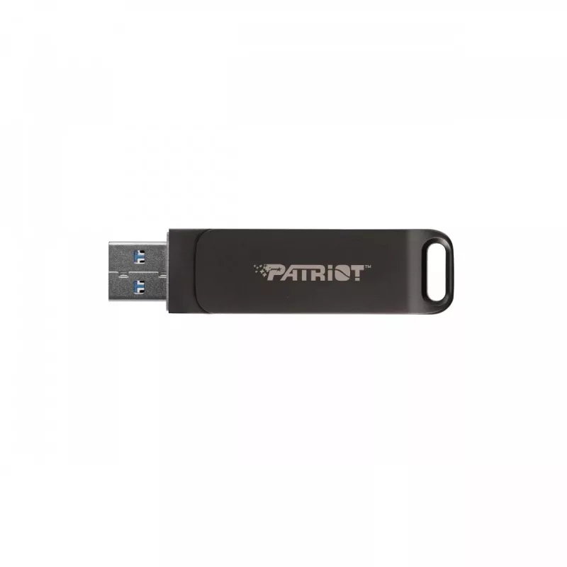 USB-mälupulk PATRIOT RAGE R550 128 GB USB 3.2 (USB-A / USB-C), lugemine 100 MB/s, pööratav, must