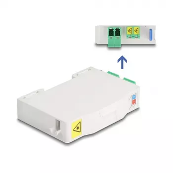 Valguskaabli jaotuskarp DeLOCK Optical Fiber Connection Box 85936 LC Duplex valge