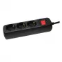 Pikendusjuhe LogiLink LPS206B 1.4 m 3 vahelduvvoolupesa must