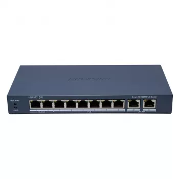 Hikvision DS-3E1310HP-EI(B) võrgulüliti hallatud Fast Ethernet (10/100) Power over Ethernet (PoE) hall
