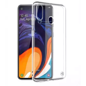Kaitsev silikoonümbris Tellur Samsung Galaxy A60-le, läbipaistev
