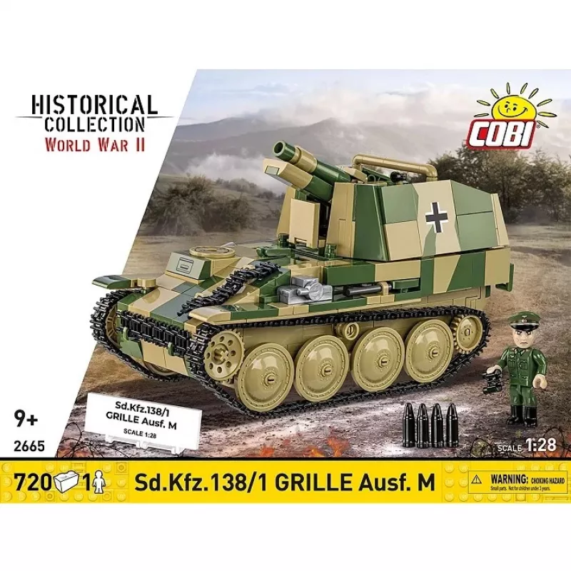 Ehitusmudelikomplekt Cobi SD.KFZ.138/1 Grille, 720 osa, väljapanekumudel