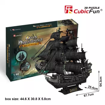 PUZZLE 3D Suur piraadilaevade komplekt Queen Revenge