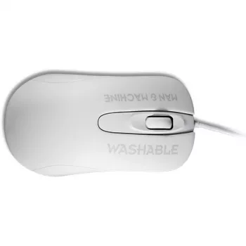 Juhtmega mõlemakäeline optiline hiir ManMachine Man & Machine C hiir — USB Type-A, Laser 1000 DPI, 3 nuppu, kerimisratas (hügieeniline valge)