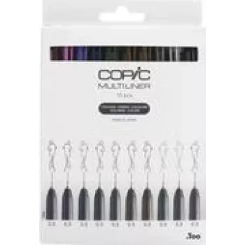 COPIC Multiliner Color Fineliner sorteeritud värvides 0,3 mm, 10 tk (22075620)