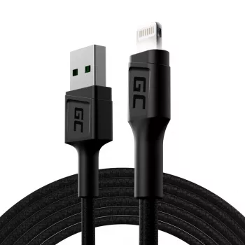 Lightning to USB-A kaabel roheline Cell KABGC12, 2 m, Lightning – USB A, Must