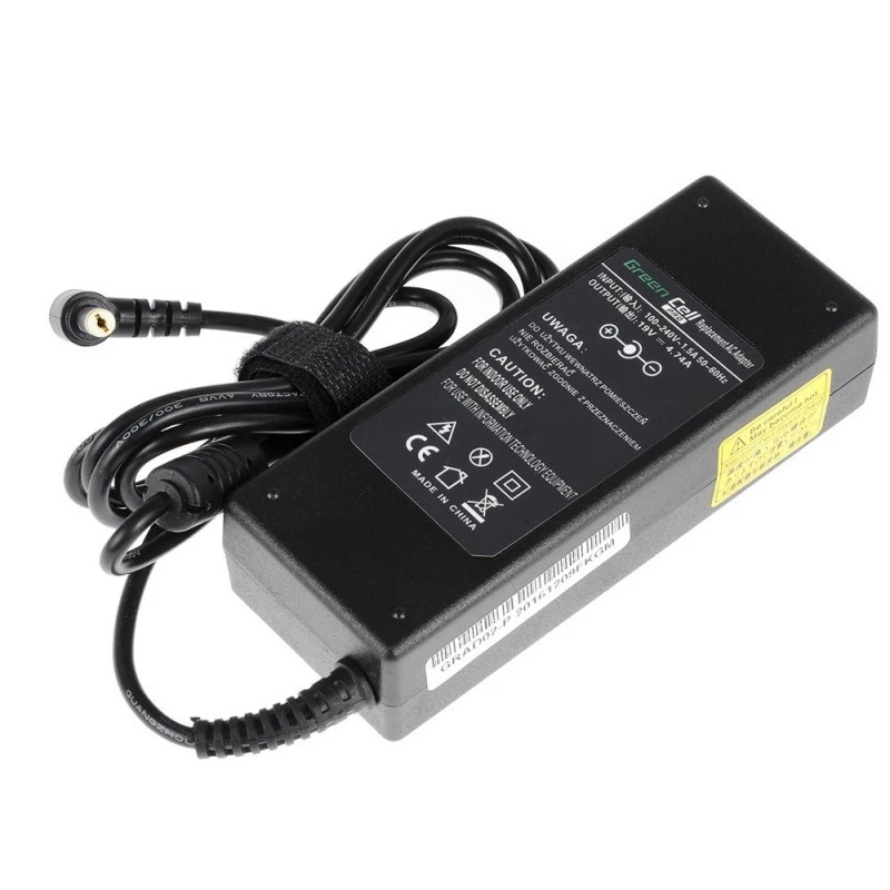 Sülearvuti toiteadapter roheline Cell AD02P 90W 19V 4.74A AC-to-DC Siseruumides Must
