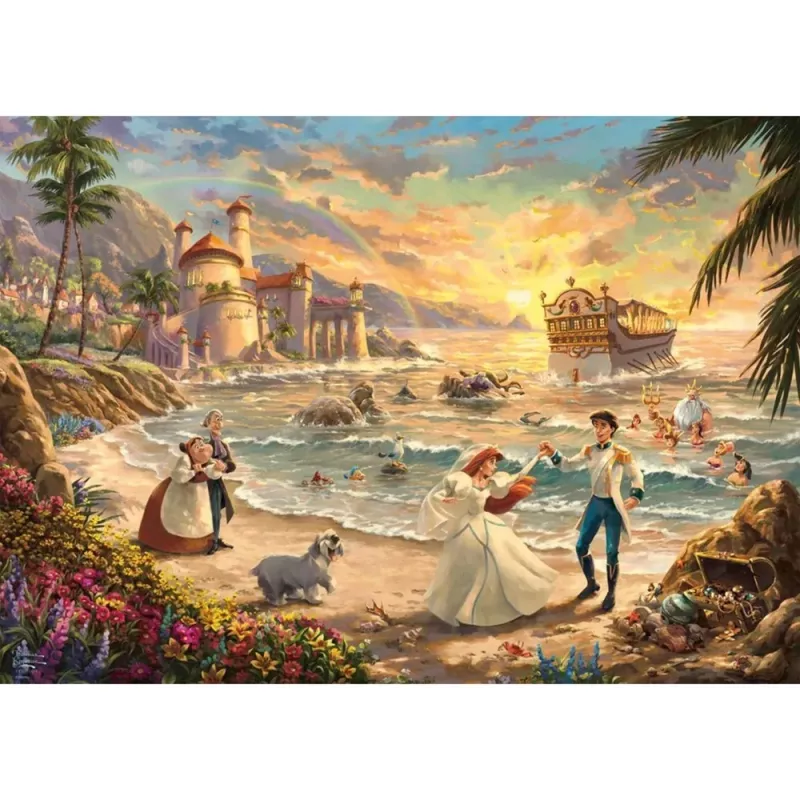 Thomas Kinkade Studios: Disney Dreams Collection - Väikese merineitsi armastuse tähistamine, pusle 1000 tükki
