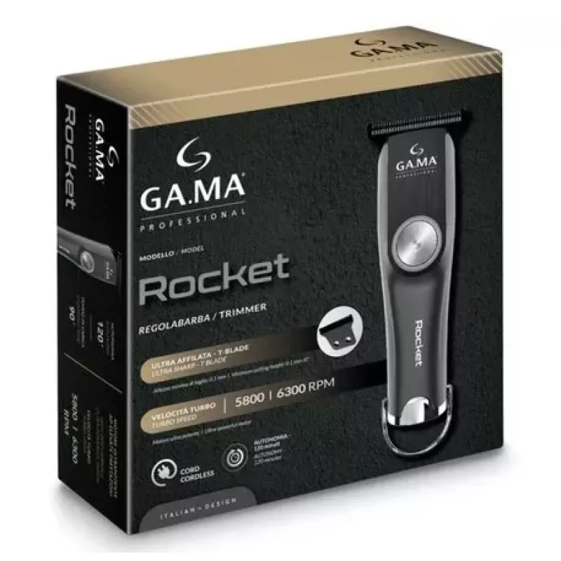 GA.MA PM2510 Rocket juhtmega-juhtmeta trimmer, must | GA.MA