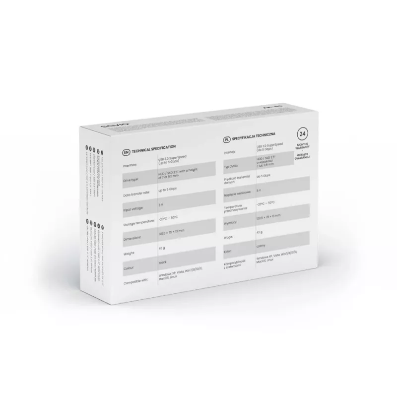 HDD/SSD korpus SAVIO AK-65 Must 2,5-tolline SATA USB 3.0 5 Gbit/s Mikro-USB