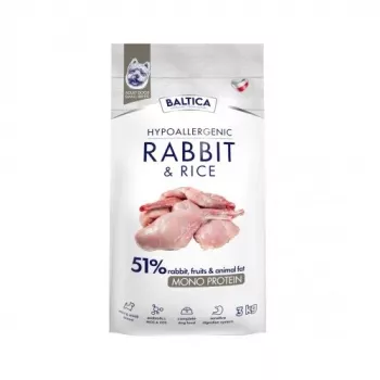 BALTICA Nutraceutic Hypoallergenic S Küülik riisiga - kuiv koeratoit - 3kg
