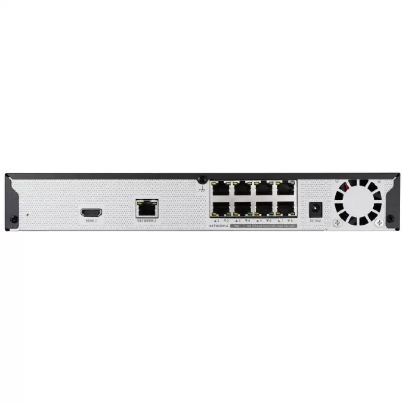 Võrgusalvesti - 8 IP-kanalit - H.265 - 80Mbps - ilma kõvakettata - HDMI - PoE lüliti