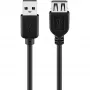 Wentronic Goobay USB 2.0 Hi-Speed pikenduskaabel, must, 5 m - USB 2.0-pistik (tüüp A) > USB 2.0-pesa (tüüp A) (68905)