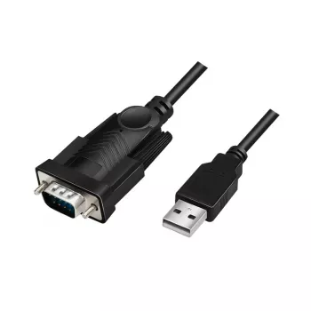 LogiLink AU0048A jadakaabel must 1,5 m USB A DB-9
