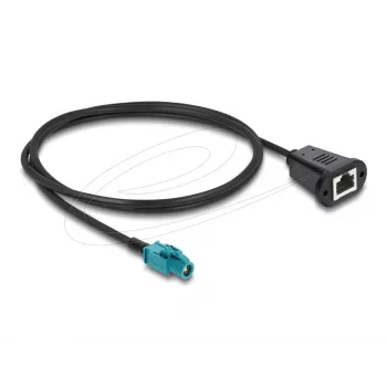 Koaksiaalkaabel DELOCK 90700 — 1 m, HSD Z RJ-45-le, must/sinine