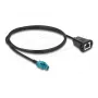 Koaksiaalkaabel DELOCK 90700 — 1 m, HSD Z RJ-45-le, must/sinine