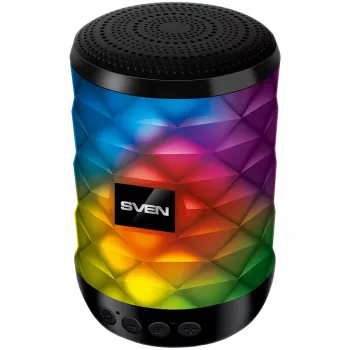 Kõlar SVEN PS-55, must (5W, TWS, Bluetooth, FM, USB, microSD, 600mA*h)