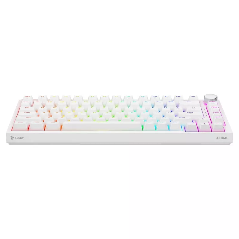 Savio ASTRAL WHITE JADE klaviatuur mängudele USB QWERTY US International