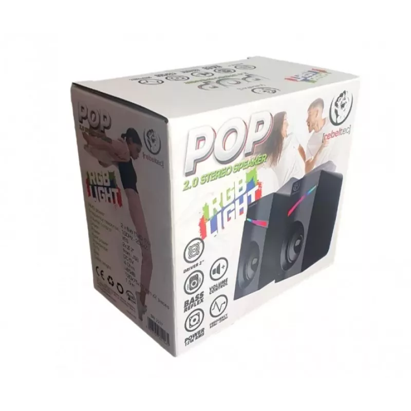 Stereo 2.0 kõlarid POP, RBLGLO00047, 20W