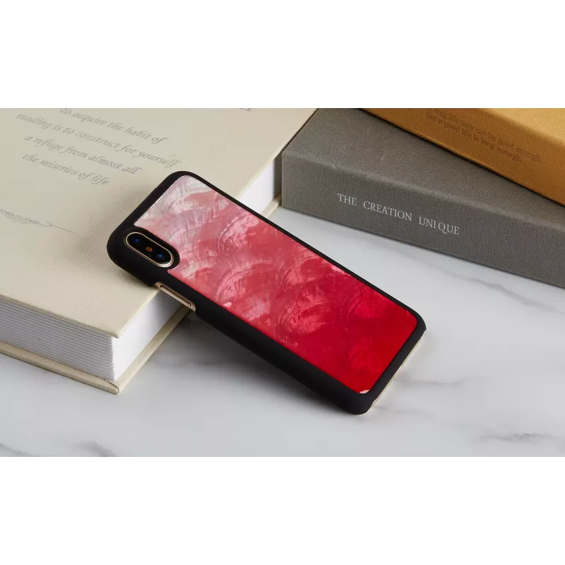iKinsi nutitelefoni ümbris iPhone XS / XS S-le — roosa järv ja must, kaitsev ümbris