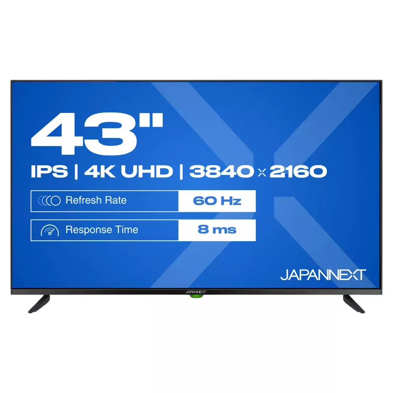 109,2cm/43 (3840x2160) JAPANNEXT JN-IPS430UHD60F 16:9 IPS 60Hz HDMI USB WLAN kõlar must