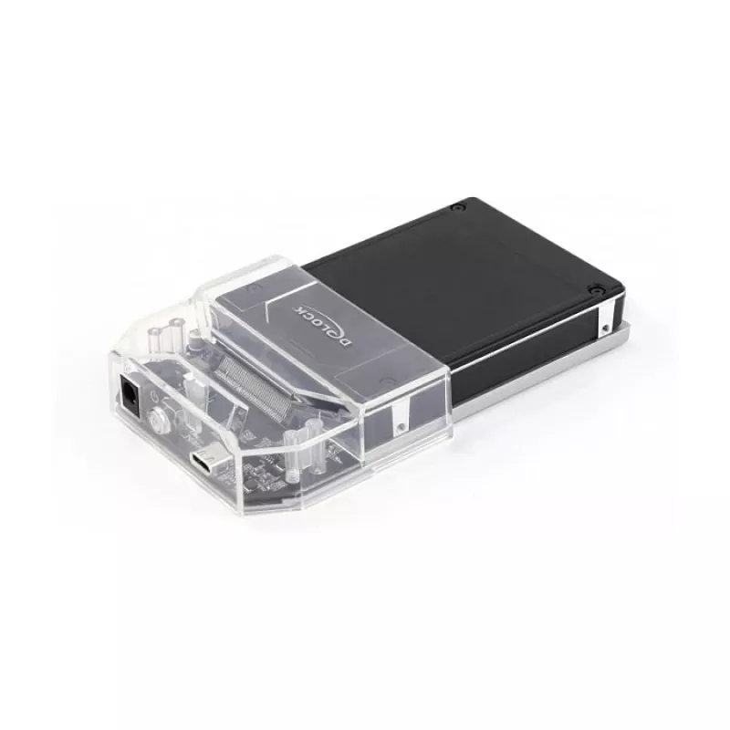 DeLOCK USB USB-C dokkimisjaam ühele U.2 SSD-le, must