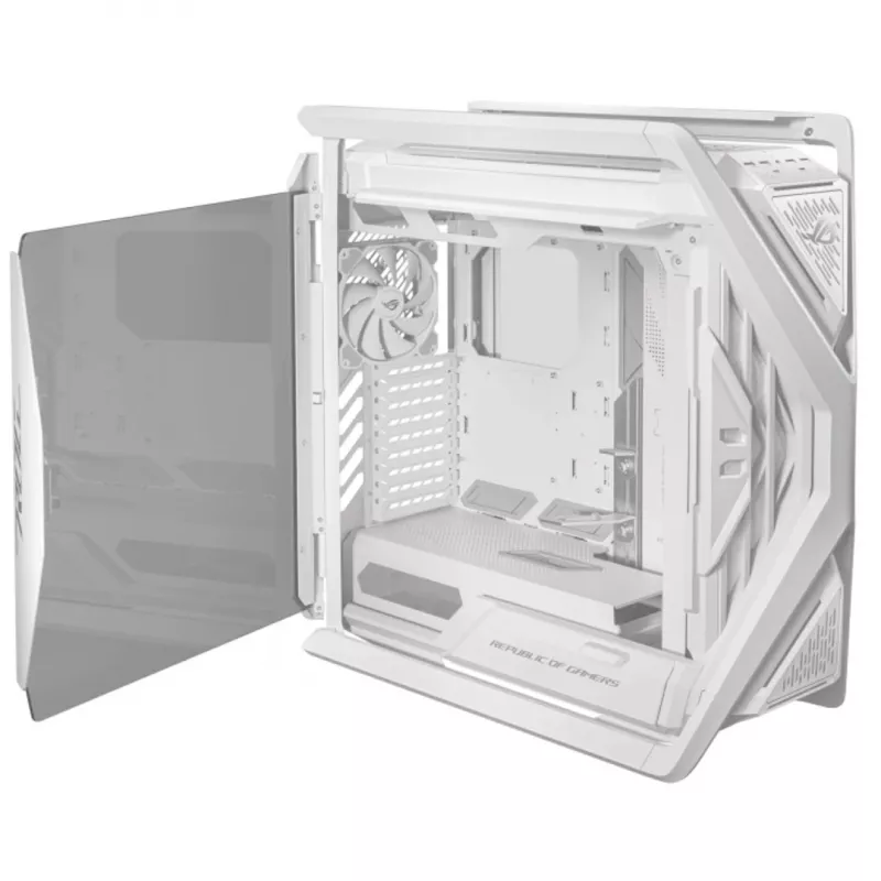 ASUS ROG GR701 Hyperion White, PC, Valge, ATX, EATX, micro ATX, Mini-ITX, Alumiinium, Multi, Esipaneel