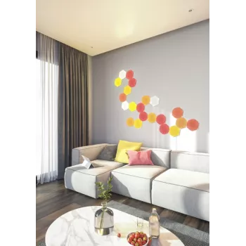 LED-kuusnurkpaneelvalgusti Nanoleaf NL42-6002HX-15PK, RGB, 15 tk pakend, vahelduvvoolutoide