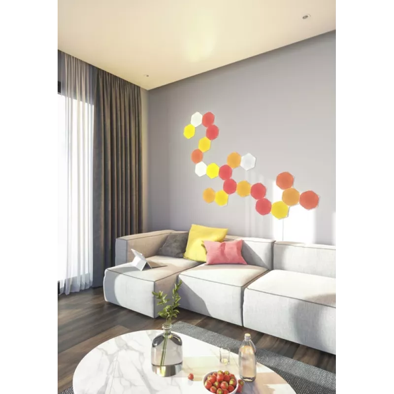 LED-kuusnurkpaneelvalgusti Nanoleaf NL42-6002HX-15PK, RGB, 15 tk pakend, vahelduvvoolutoide