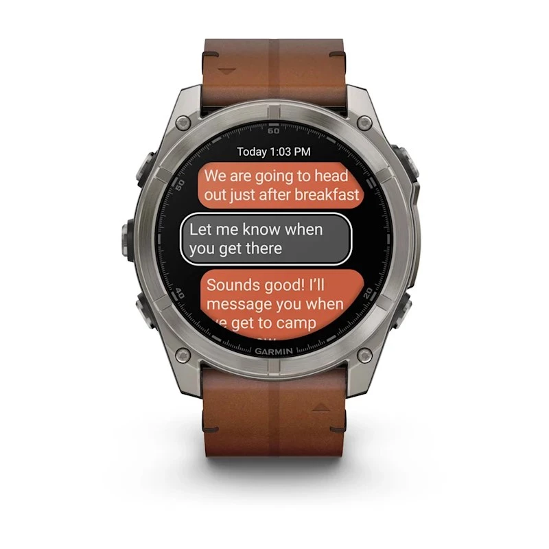Garmin Fenix 8 3,56 cm (1,4) AMOLED 51 mm digitaalne 454 x 454 pikslit puutetundlik titaan Wi-Fi GPS (satelliit)