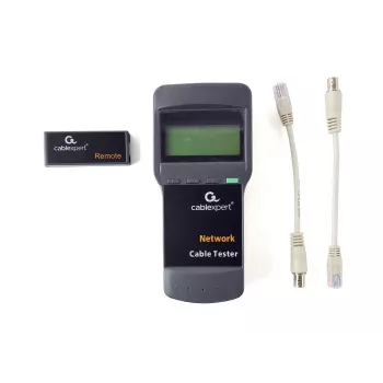 Võrgukaabli tester GEMBIRD NCT-31 — pidevuse tester koos LCD-ga, RJ-11/RJ-12/RJ-45 tugi, must