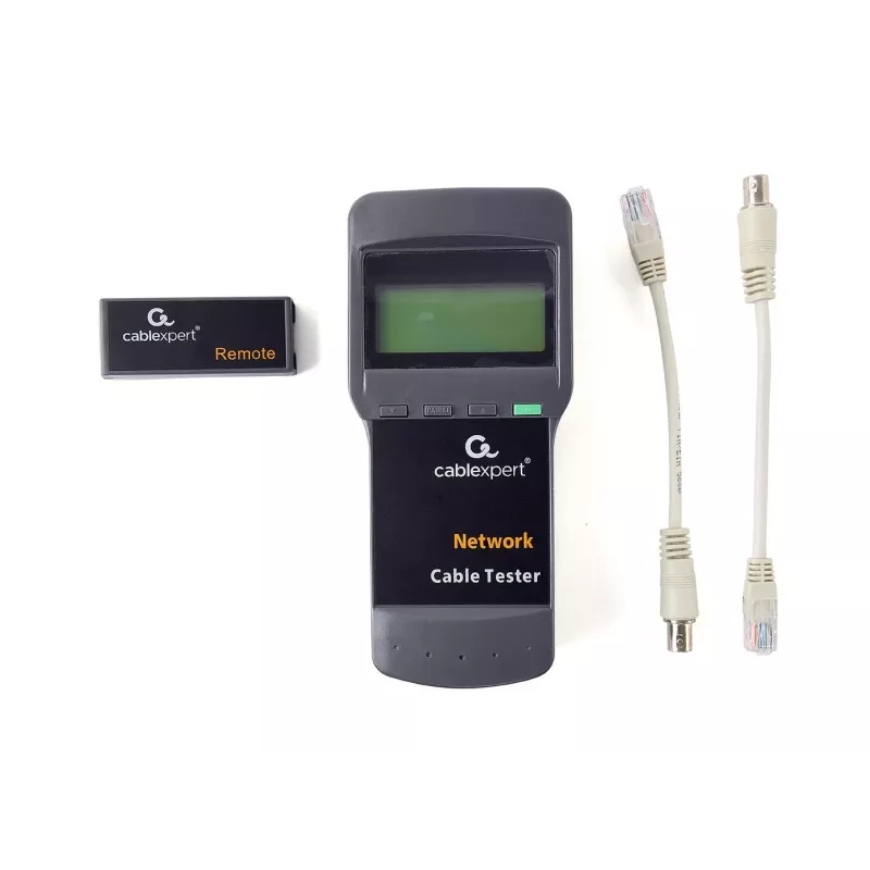 Võrgukaabli tester GEMBIRD NCT-31 — pidevuse tester koos LCD-ga, RJ-11/RJ-12/RJ-45 tugi, must